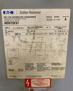 EATON- J04B00712 (PRI.460V,SEC.230Y/133V,7.5KVA) Product Image